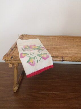 Vintage RATTAN and BAMBOO Folding Legs Bed Tray--Philippine Made